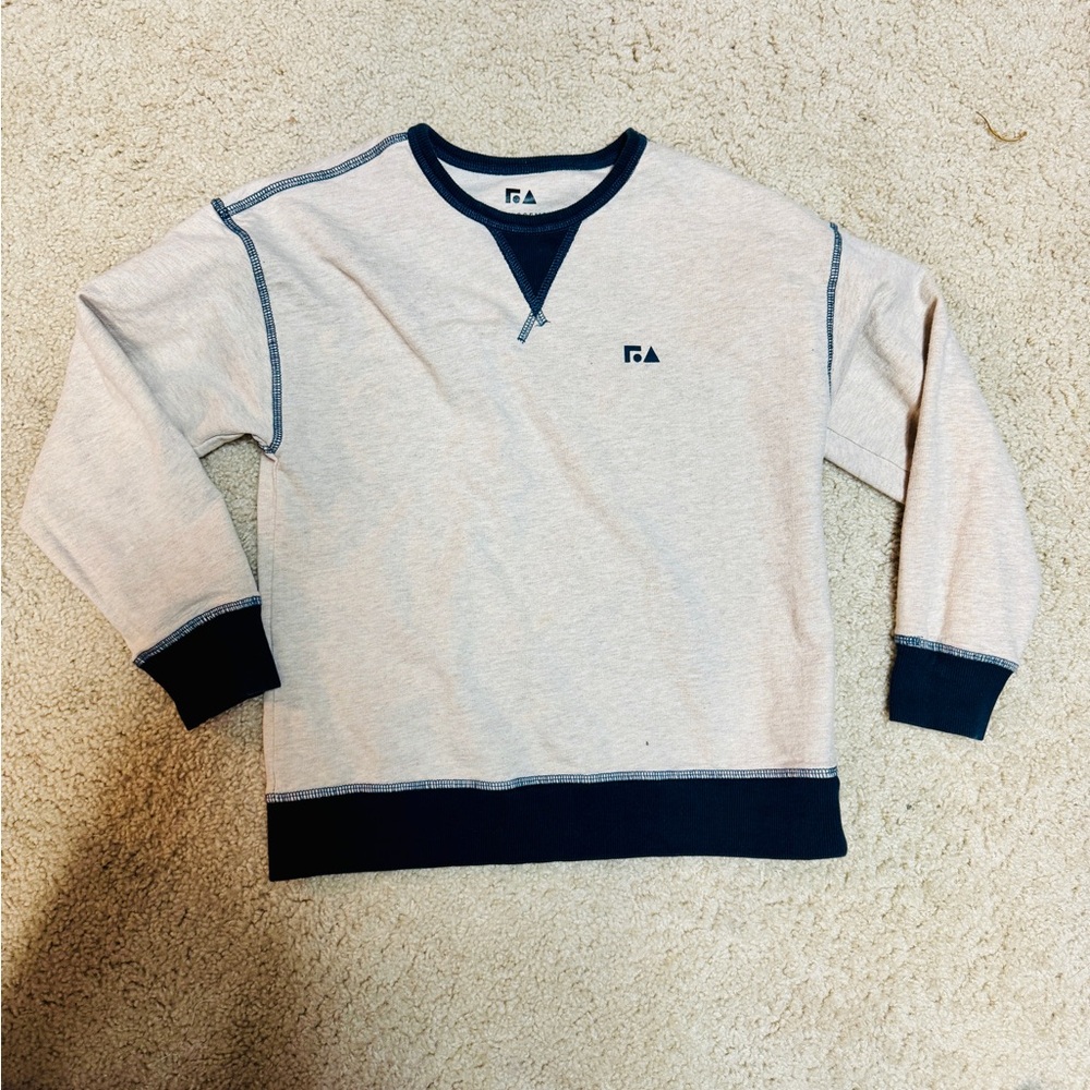 Beige and Navy Sweatshirt